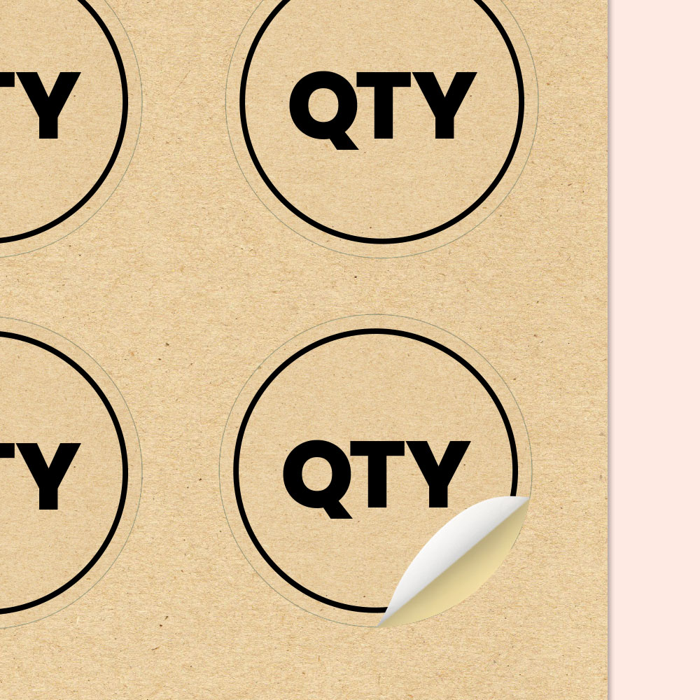 Kraft Sticker Qty